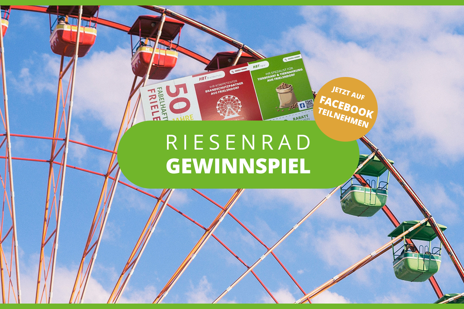 Gewinne Tickets für eine Fahrt im Riesenrad auf dem Himmelfahrtsmarkt in Frielendorf! 1 Riesenradticket Verlosung